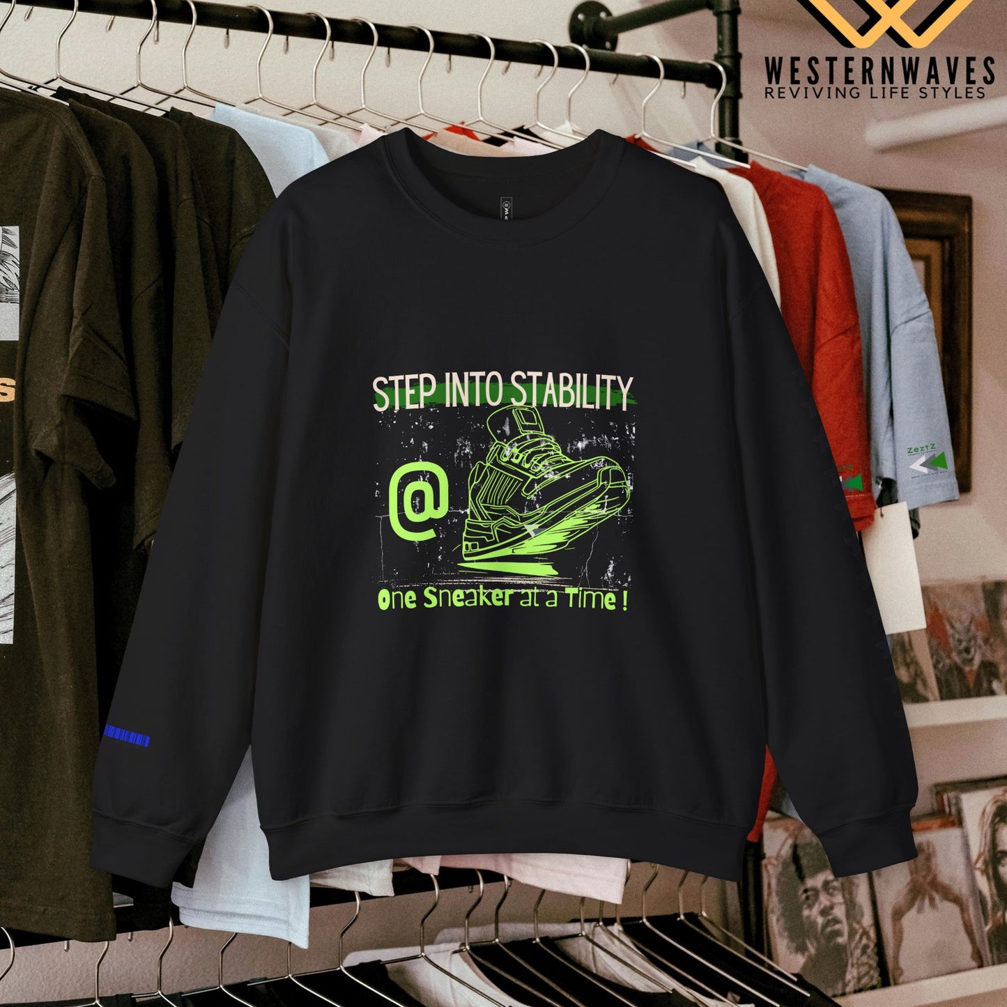 Unisex Heavy Blend™ Crewneck Sweatshirt_ N2 Series SPW UHBCSS PT2WW032_ Limited Edition Pure Luxury  By WesternWaves: