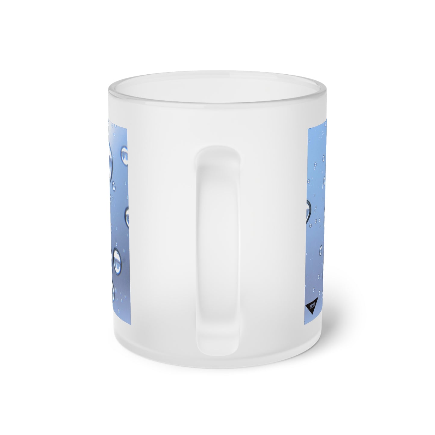 Frosted Glass Mug_ N2 Series SPW FGM PT2WW007_ Limited Edition Whimsical Dreams Frosted Glass Mug by WesternWaves: