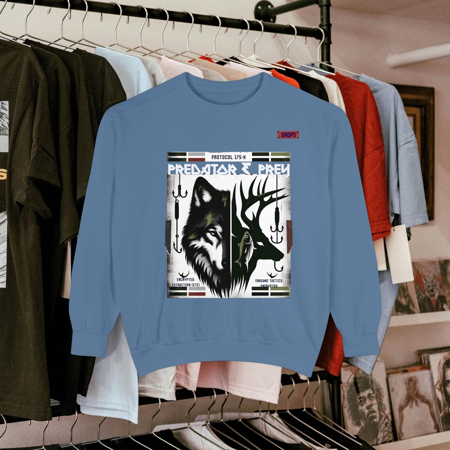 Predator & Prey Sweatshirt_ 03 Sep 2025_ Cozy Unisex Pullover, Nature Lover Apparel, Gifts for Wildlife Enthusiasts, Fall Fashion Layer
