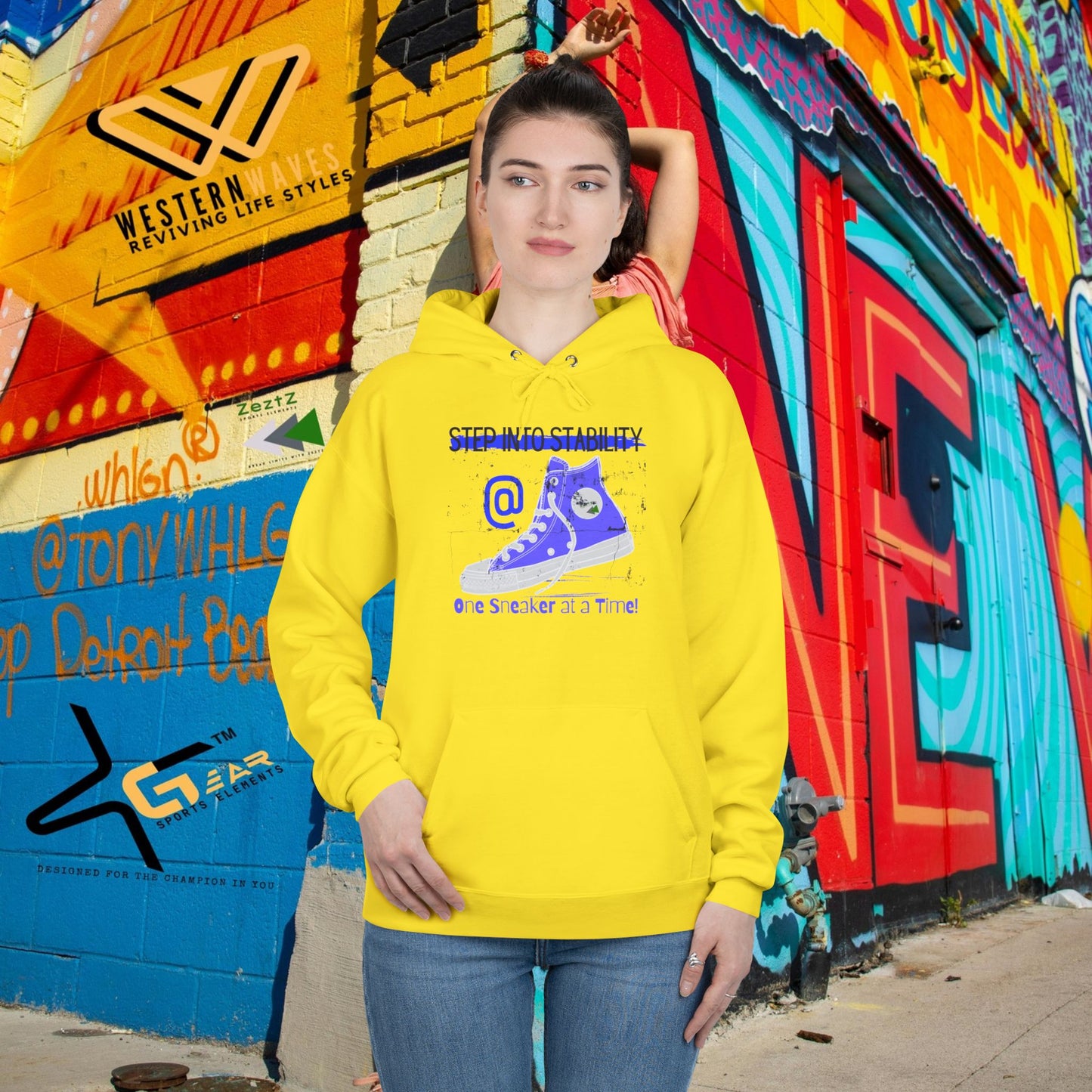 Unisex EcoSmart® Pullover Hoodie Sweatshirt_ N2 Series SPW USESPOHSS PT2WW001_ LImited Edition Quality Garment by WesternWaves: