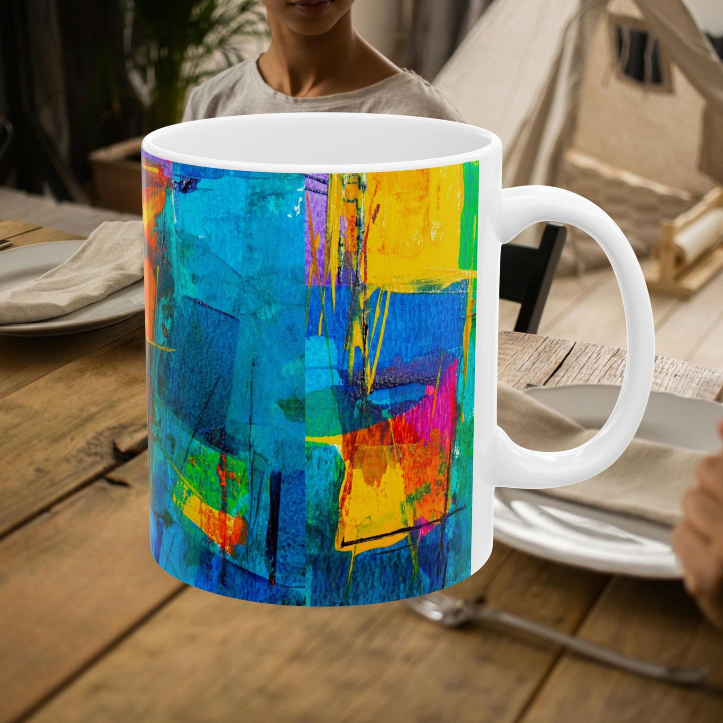 Ceramic Mug, (11oz, 15oz)_ N2+ Series CM10OZ&15OZ PT2WW003_ Limited Edition by WesternWaves: