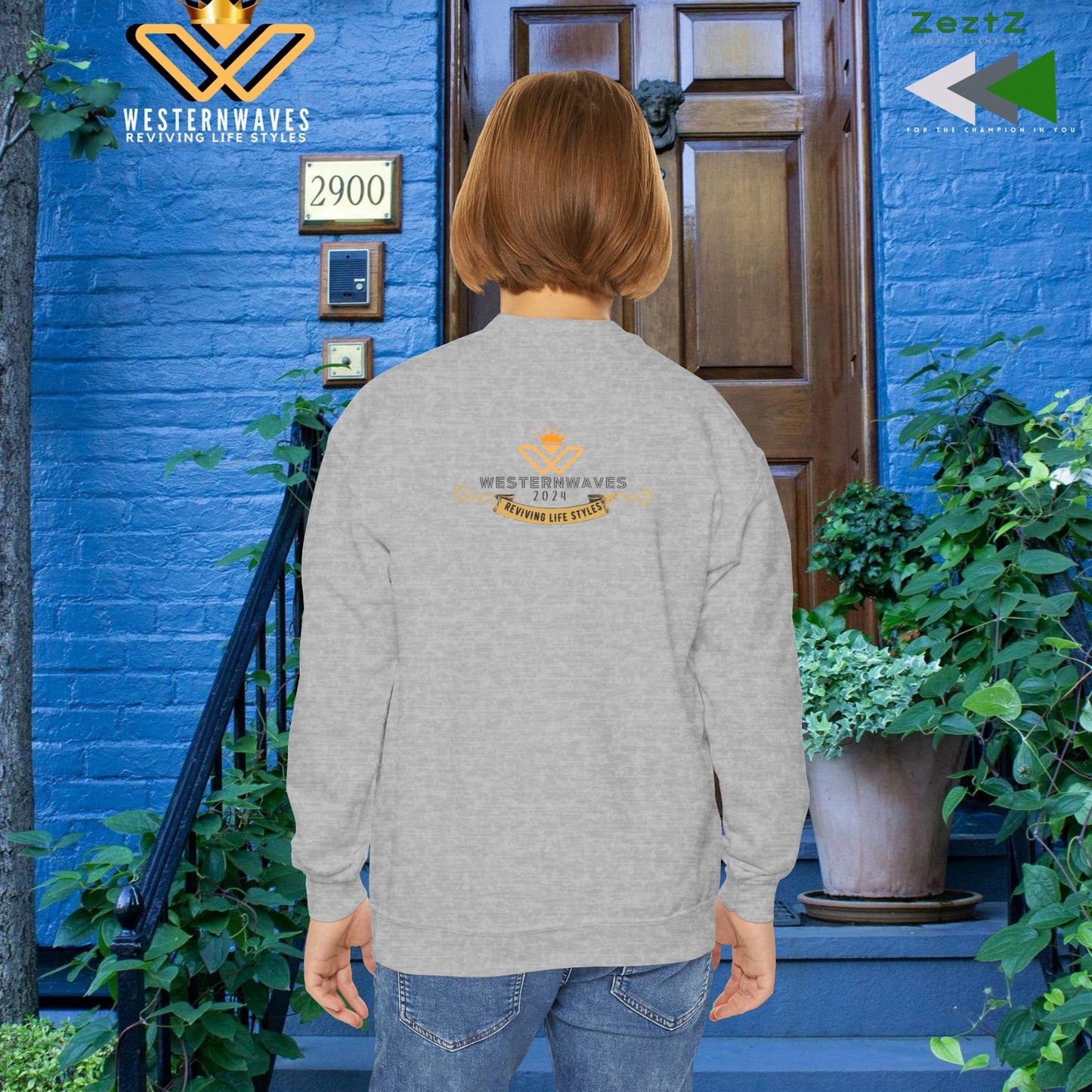 Youth Crewneck Sweatshirt_ N2 Series YCNSS PT2WW002_  Limited Edition Perfect Companion for the School, Sports  & Casual hangouts by WesternWaves: