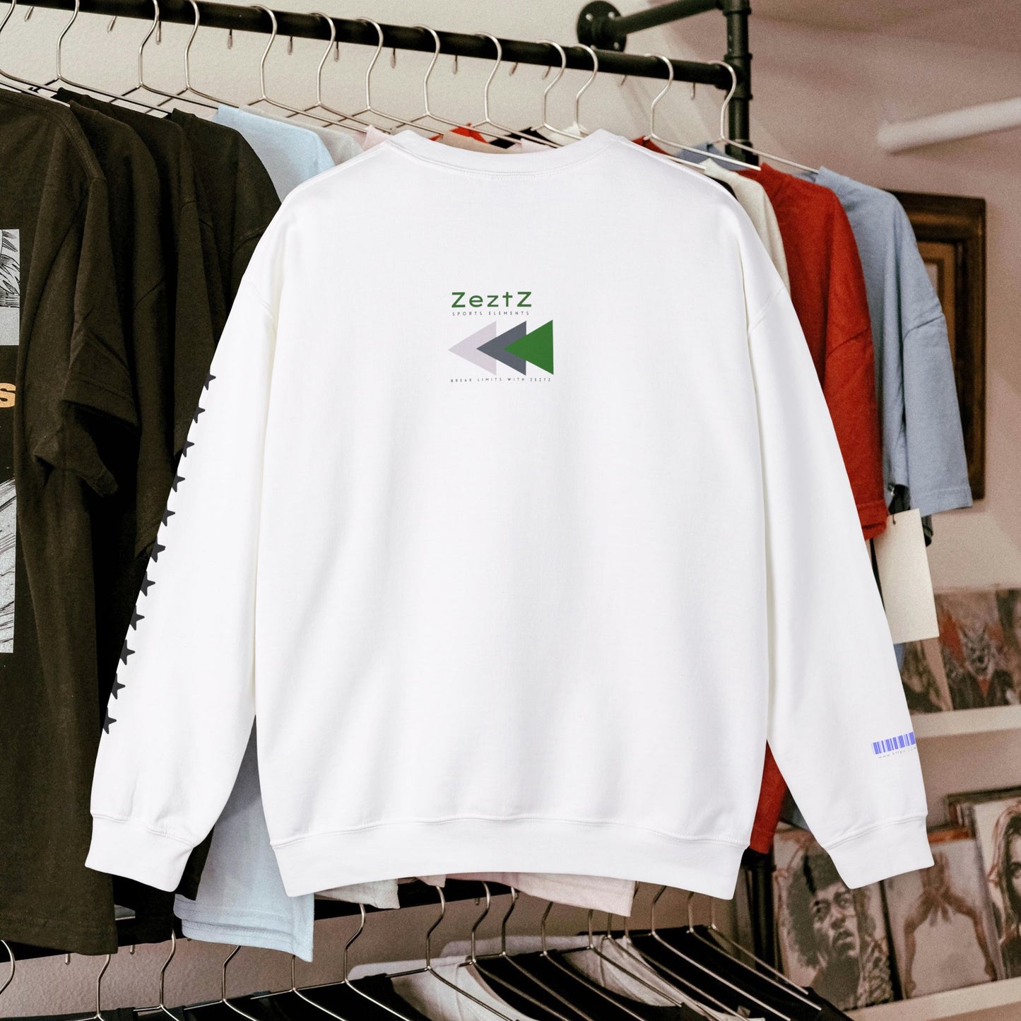 Unisex Heavy Blend™ Crewneck Sweatshirt_ N2 Sports Series SPW UHBCSS PT2WW008_ Limited Edition ‘Zeztz’ Brand Sports Elements by WesternWaves: