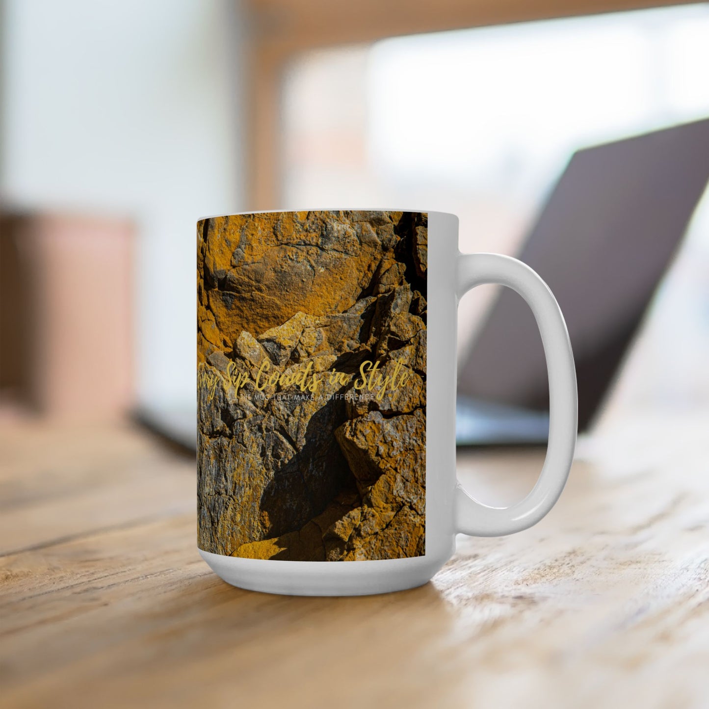 Ceramic Mug (11oz, 15oz)_ N2 Series SPW CM11, 15OZ PT2WW002_ Limited Edition Ceramic Masterpiece by WesternWaves: