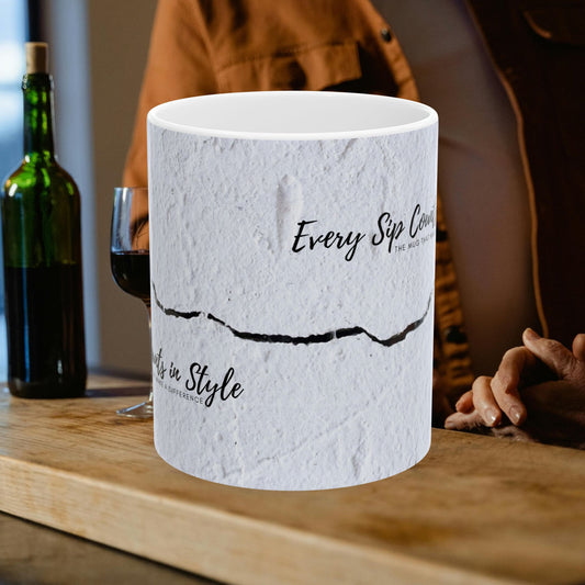 Ceramic Mug (11oz, 15oz)_ N2 Series CM11, 15OZ PT2WW001_ Limited Edition Ceramic Masterpiece by WesternWaves: