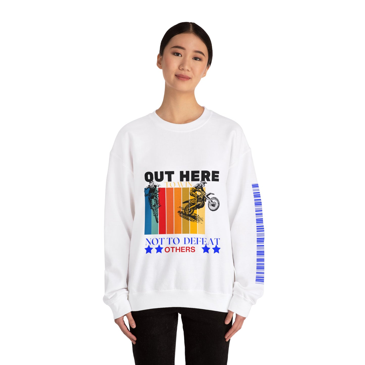 Unisex Heavy Blend™ Crewneck Sweatshirt_ N2 Sports Series SPW UHBCSS PT2WW003_ Limited Edition ‘Zeztz’ Brand Sports Elementz by WesternWaves: