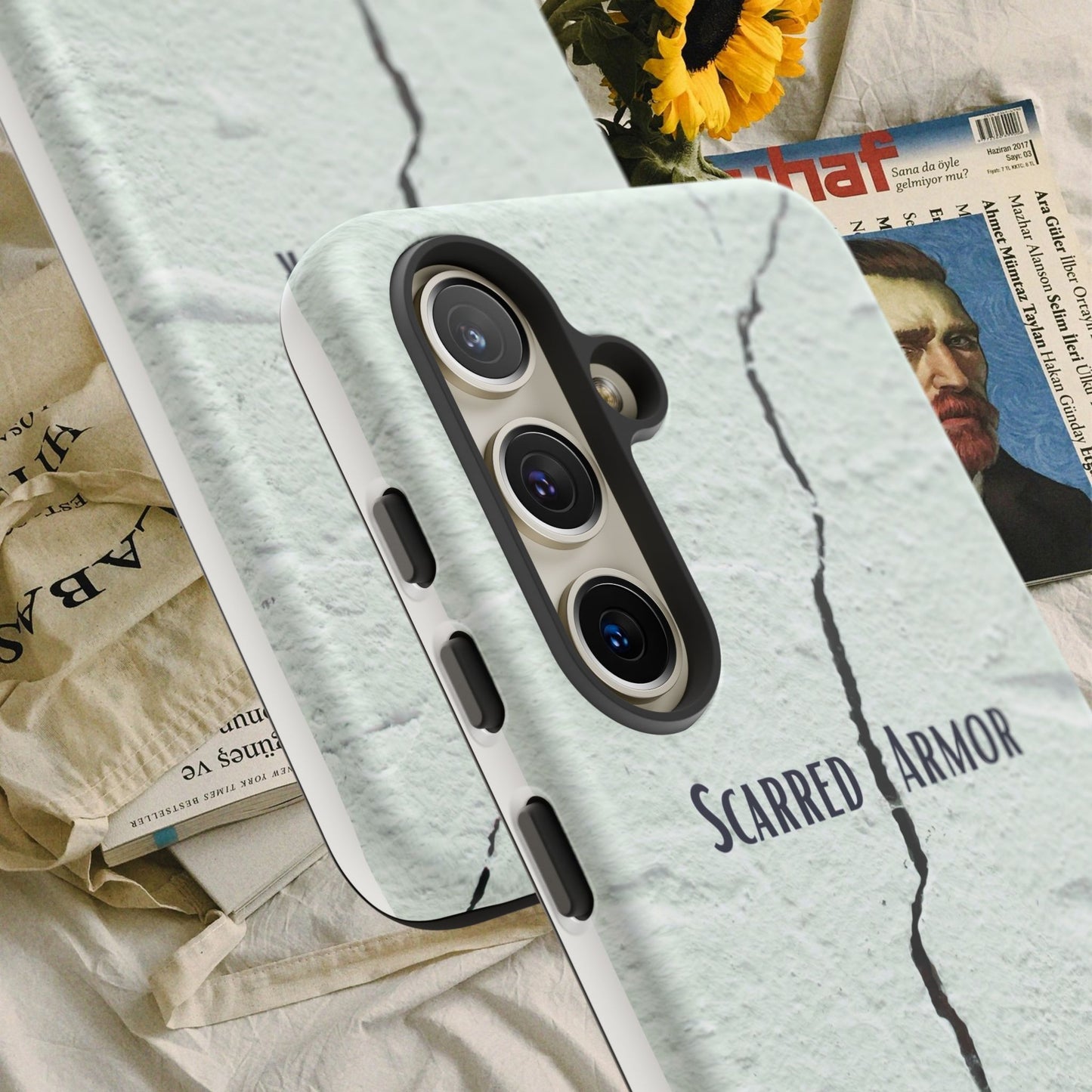 Tough Cases_ Samsung Galaxy Phone Case_ Series N8+ TCPCASE PT2WW003_ Limited Edition  Scarred Armor Design Samsung Galaxy Phone Cases by WesternWaves: