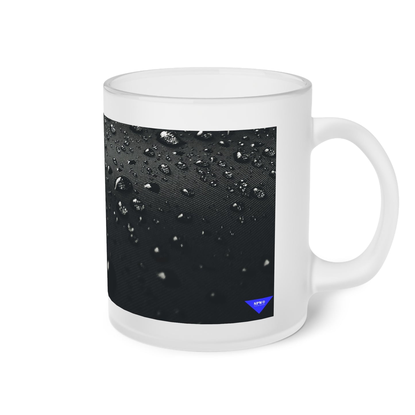 Frosted Glass Mug_ N2 Series SPW FGM PT2WW006_ Limited Edition Whimsical Dreams Frosted Glass Mug by WesternWaves: