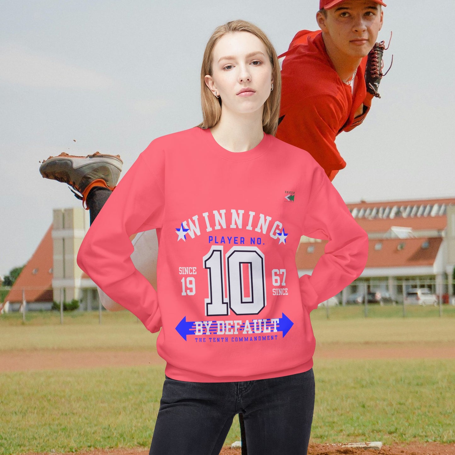 Unisex Midweight Softstyle Fleece Crewneck Sweatshirt_ N2 Series USMWSSFCNSS PT2WW001_ ‘ZeztZ’ Brand Limited Edition Statement of Style & Sustainability by WesternWaves: