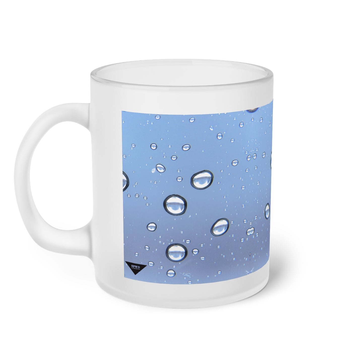 Frosted Glass Mug_ N2 Series SPW FGM PT2WW007_ Limited Edition Whimsical Dreams Frosted Glass Mug by WesternWaves: