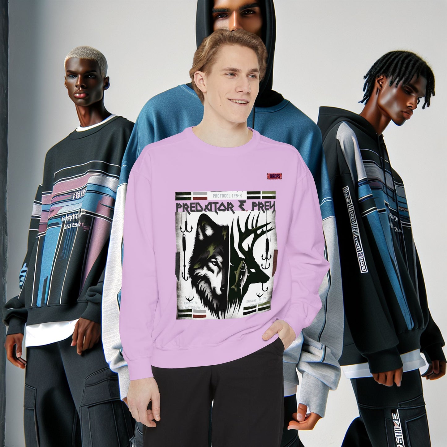Predator & Prey Sweatshirt_ 03 Sep 2025_ Cozy Unisex Pullover, Nature Lover Apparel, Gifts for Wildlife Enthusiasts, Fall Fashion Layer