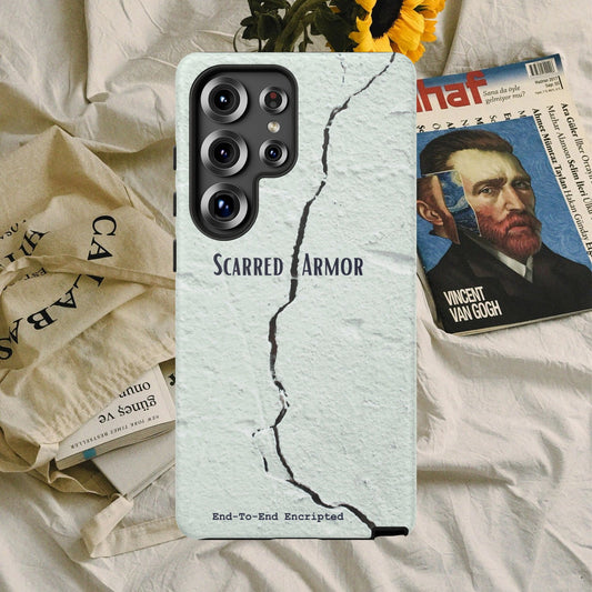 Tough Cases_ Samsung Galaxy Phone Case_ Series N8+ TCPCASE PT2WW003_ Limited Edition  Scarred Armor Design Samsung Galaxy Phone Cases by WesternWaves:
