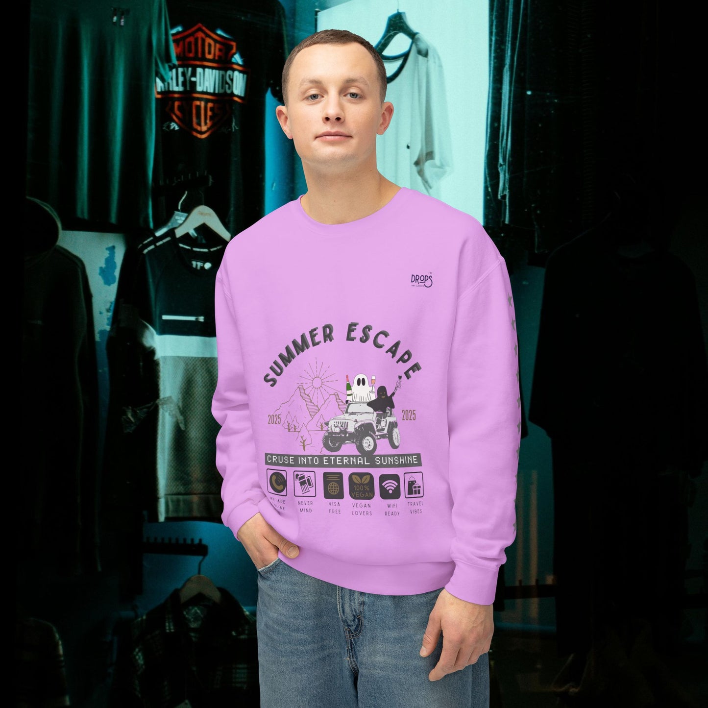 Unisex Summer Escape Crewneck Sweatshirt - Cruise into Eternal Sunshine_ 10 May 2025_ 001