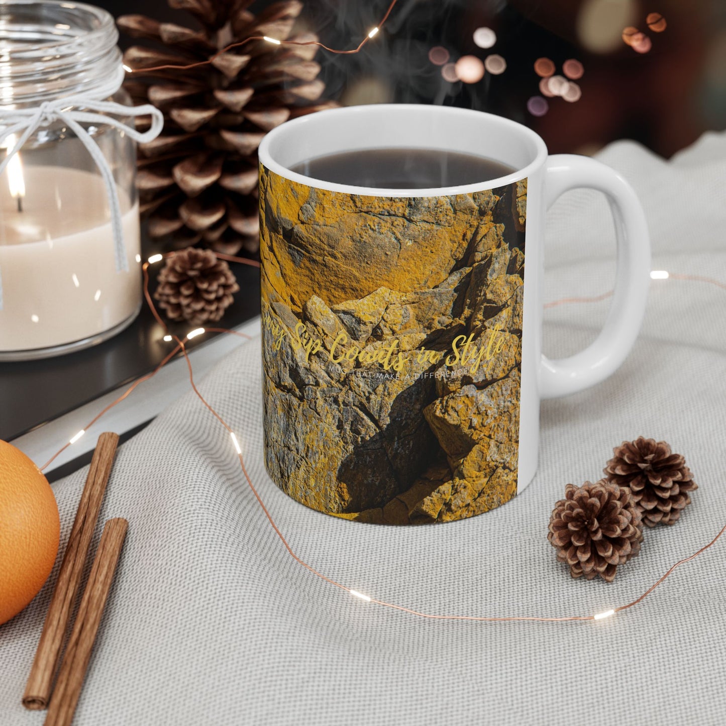 Ceramic Mug (11oz, 15oz)_ N2 Series SPW CM11, 15OZ PT2WW002_ Limited Edition Ceramic Masterpiece by WesternWaves: