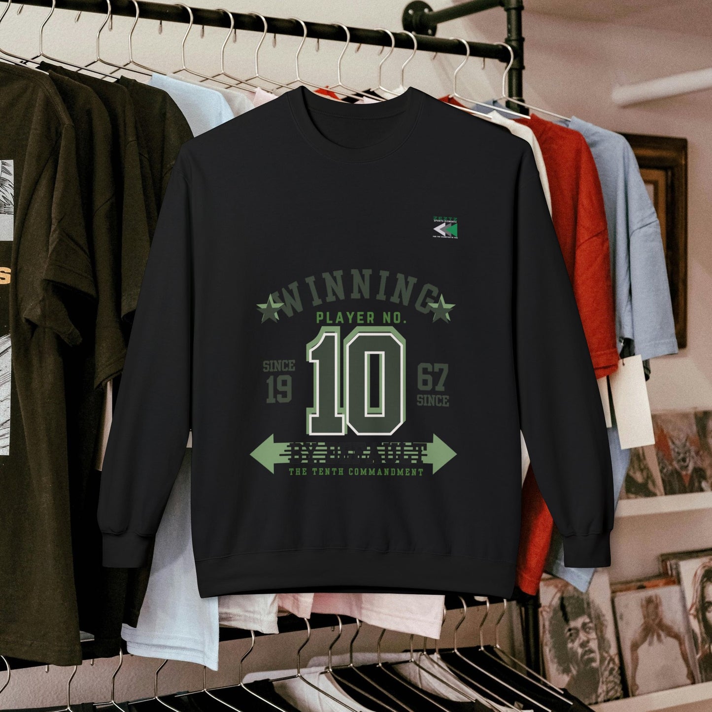 Unisex Midweight Softstyle Fleece Crewneck Sweatshirt_ N2 Series USMWSSFCNSS PT2WW001_ ‘ZeztZ’ Brand Limited Edition Statement of Style & Sustainability by WesternWaves: