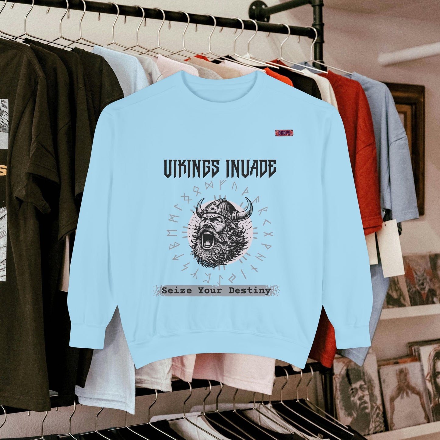 Unisex Garment-dyed Sweatshirt_ Series UWD 063_  Limited Edition Cozy Apparel for Adventurers by WesternWaves: