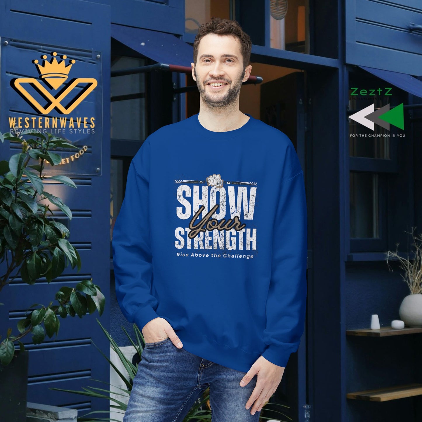 Unisex Midweight Softstyle Fleece Crewneck Sweatshirt_ N2+ Series USMWSSFCNSS PT2WW010_ Limited Edition Stylish Eco-conscious Raw Classic by WesternWaves: