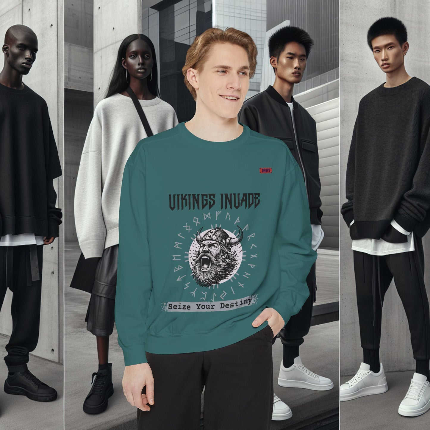 Unisex Garment-dyed Sweatshirt_ Series UWD 063_  Limited Edition Cozy Apparel for Adventurers by WesternWaves:
