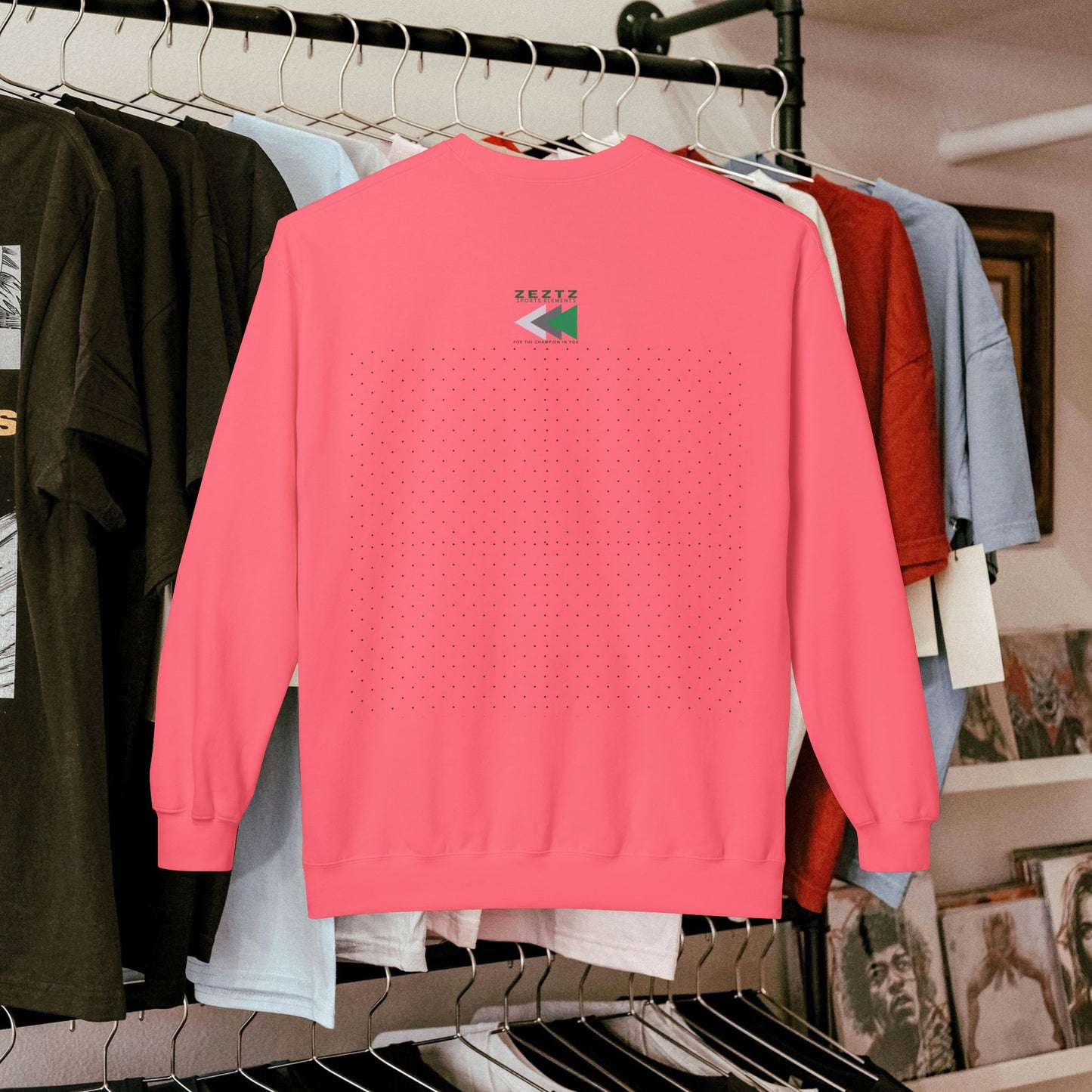 Unisex Midweight Softstyle Fleece Crewneck Sweatshirt_ N2 Series USMWSSFCNSS PT2WW001_ ‘ZeztZ’ Brand Limited Edition Statement of Style & Sustainability by WesternWaves: