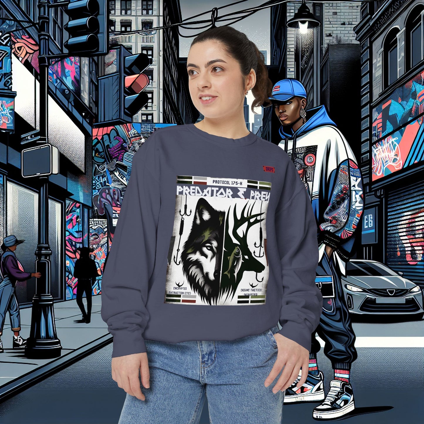 Predator & Prey Sweatshirt_ 03 Sep 2025_ Cozy Unisex Pullover, Nature Lover Apparel, Gifts for Wildlife Enthusiasts, Fall Fashion Layer