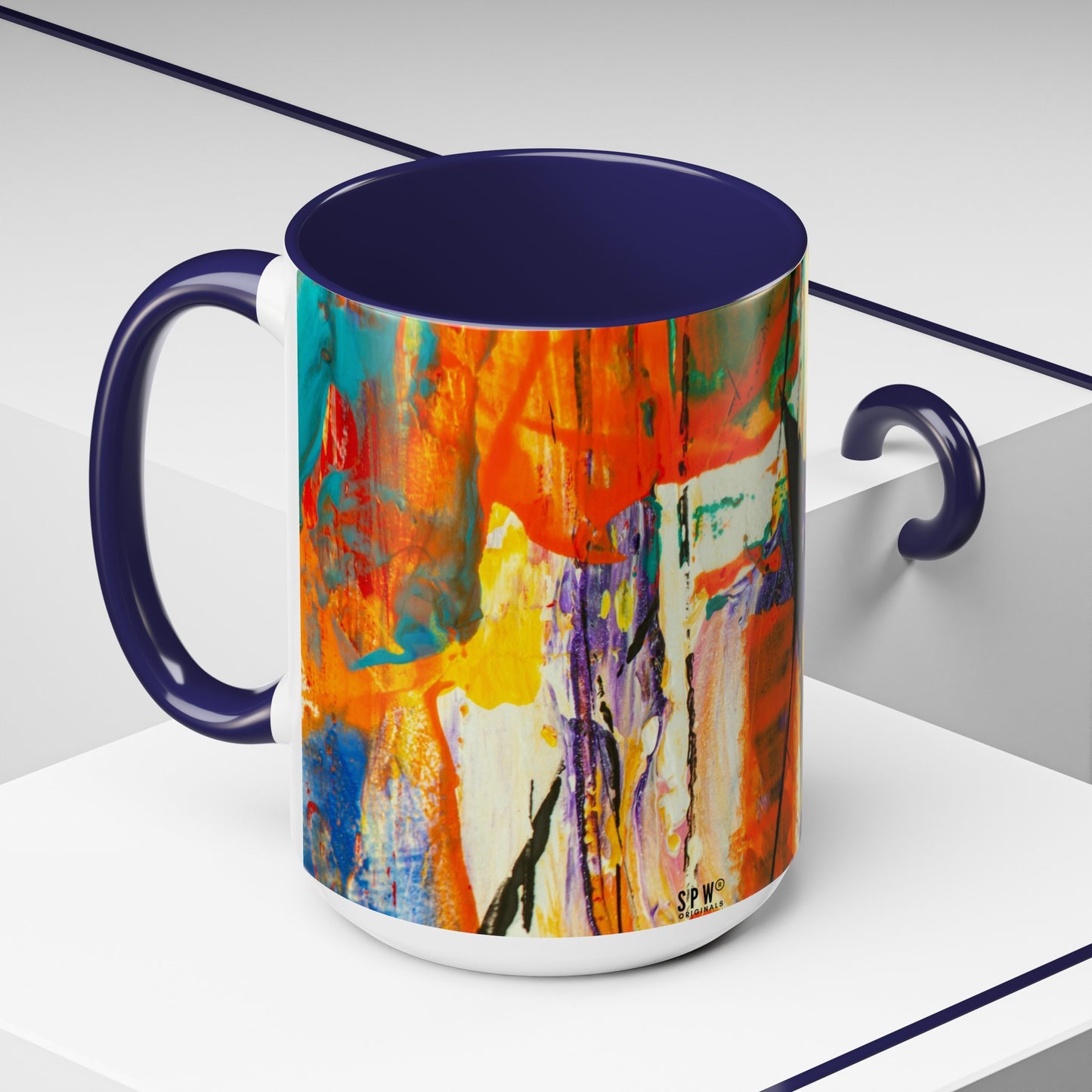 Accent Coffee Mug (11, 15oz)_ N2 Series SPW ACMUG PT2WW002_ Limited Edition Mug by WesternWaves: