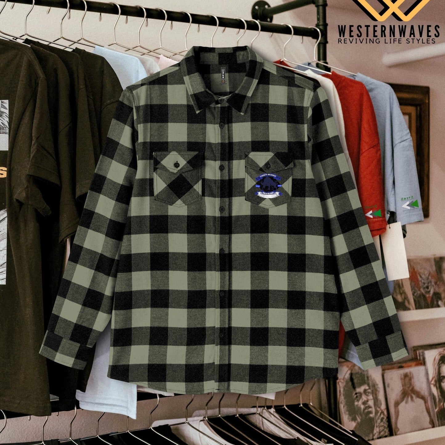 Unisex Flannel Shirt_ N3+ Series USFS PT2WW001_ Limited Edition Personalized Flannel Shirt by WesternWaves: