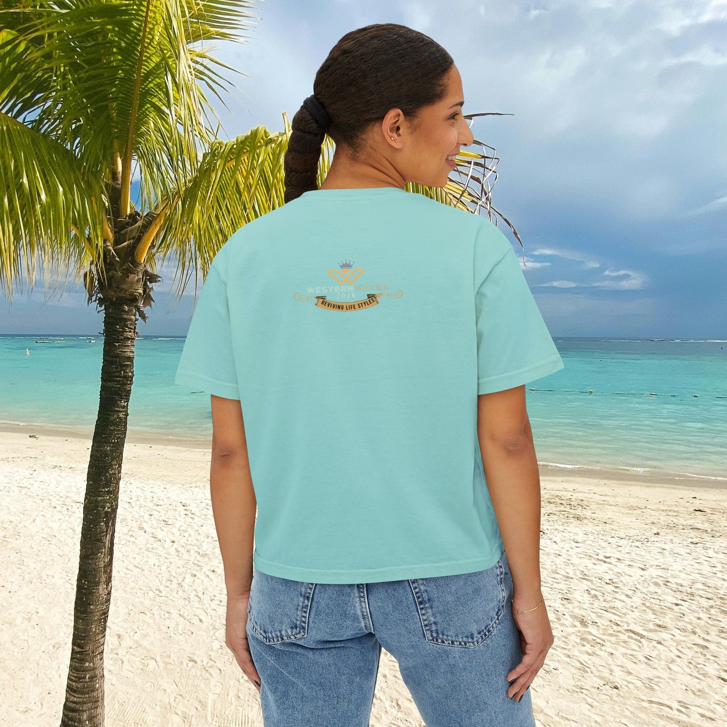 Women's Boxy Tee – N Series SPW WBTEE PT2WW003_ limited edition Ethical Cotton Comfort by WesternWaves: