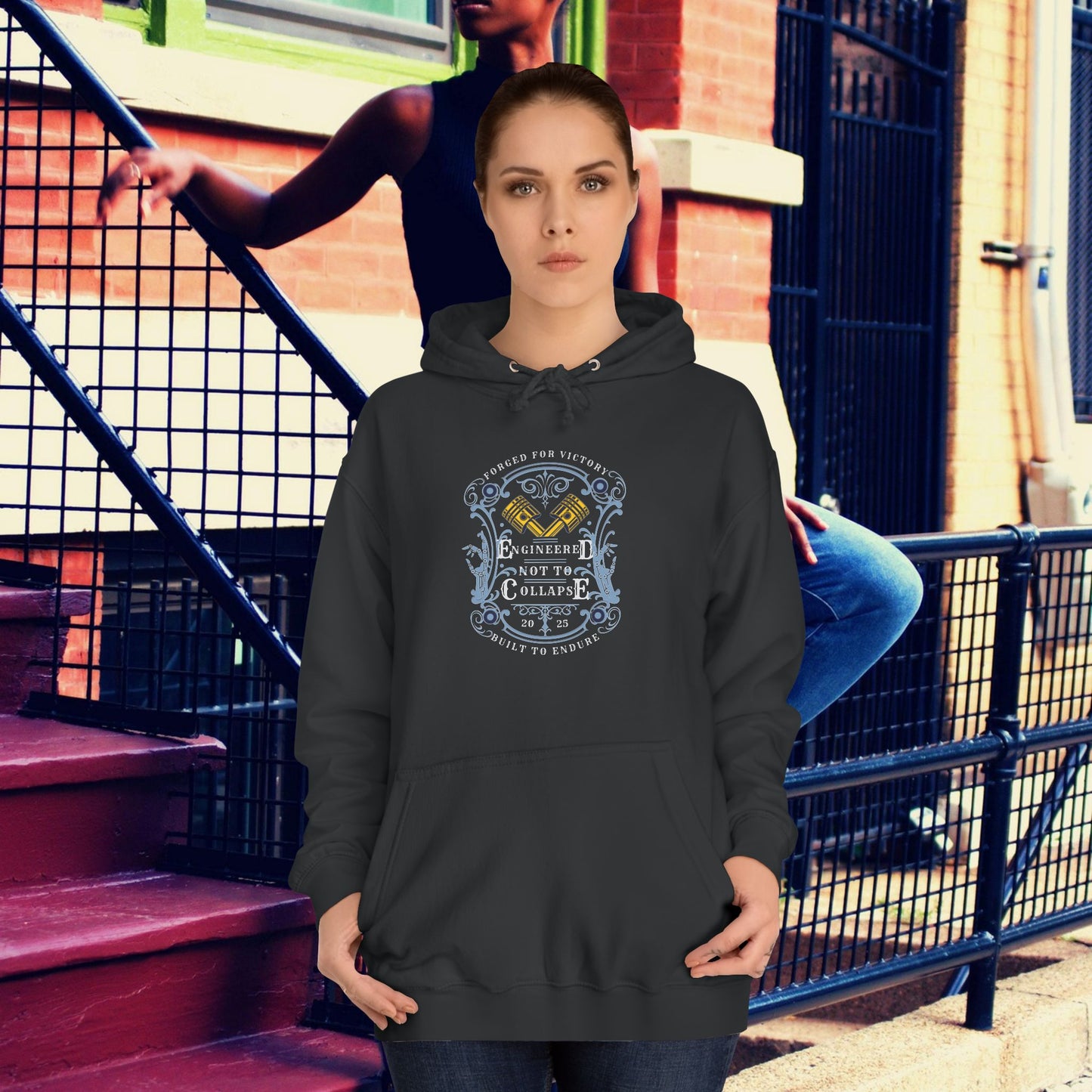 Unisex College Hoodie_  N2 Series SPW USCH PT2WW004_ Limited Edition Timeless Unisex Design by WesternWaves: