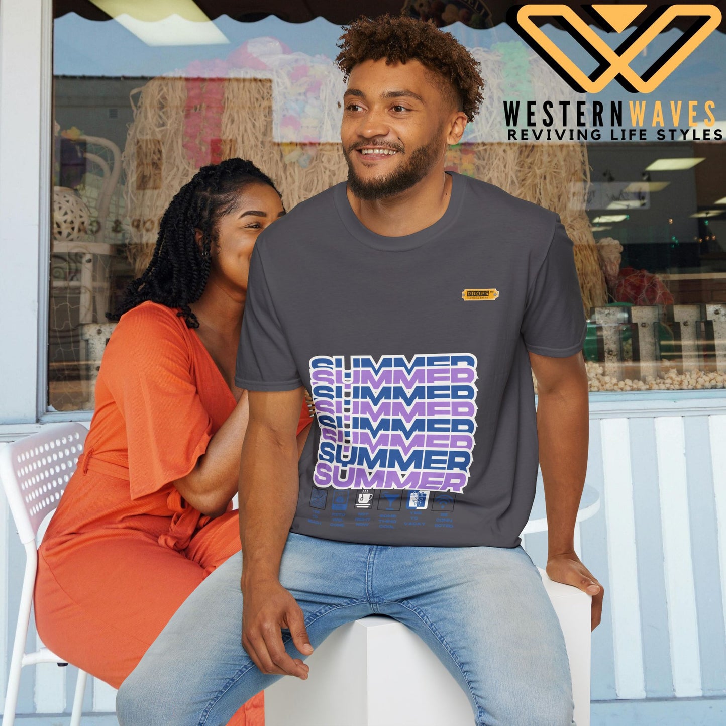 Unisex Softstyle T-Shirt_ N2* Series SPW USSTS FT2WW010_ Redefine Relaxation Limited Edition by WesternWaves: