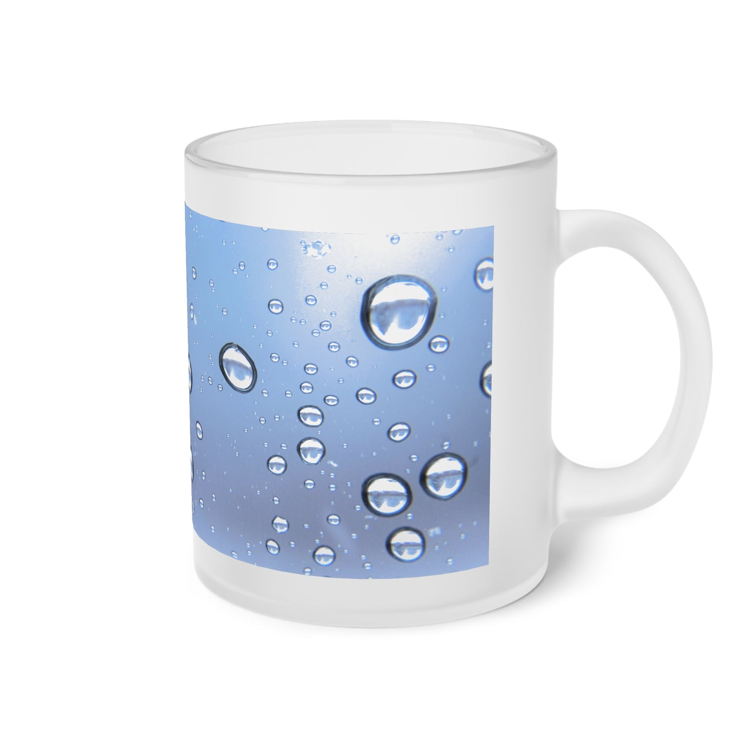 Frosted Glass Mug_ N2 Series SPW FGM PT2WW007_ Limited Edition Whimsical Dreams Frosted Glass Mug by WesternWaves: