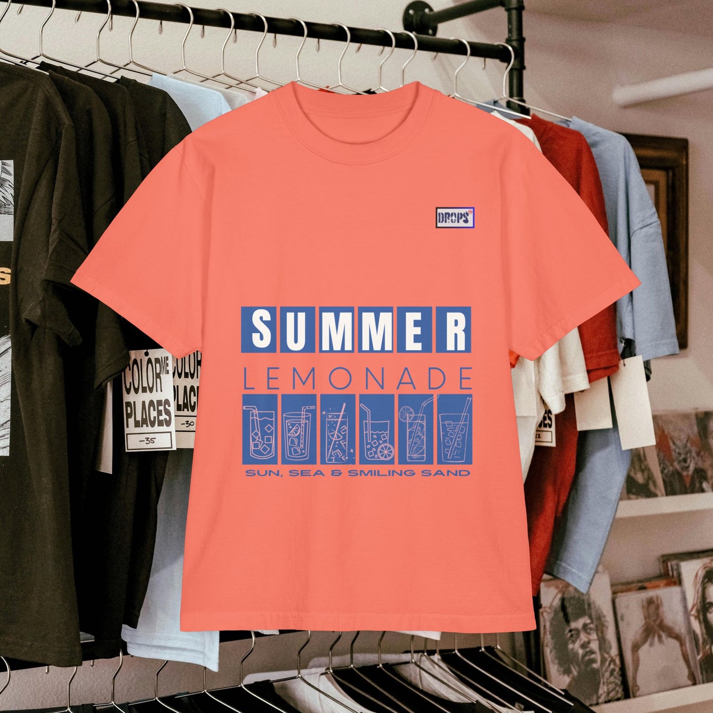 Summer Lemonade Unisex Drop-Shoulder T-Shirt_ Chill Vibes for Sun Lovers_ 17 May 2025_ 001