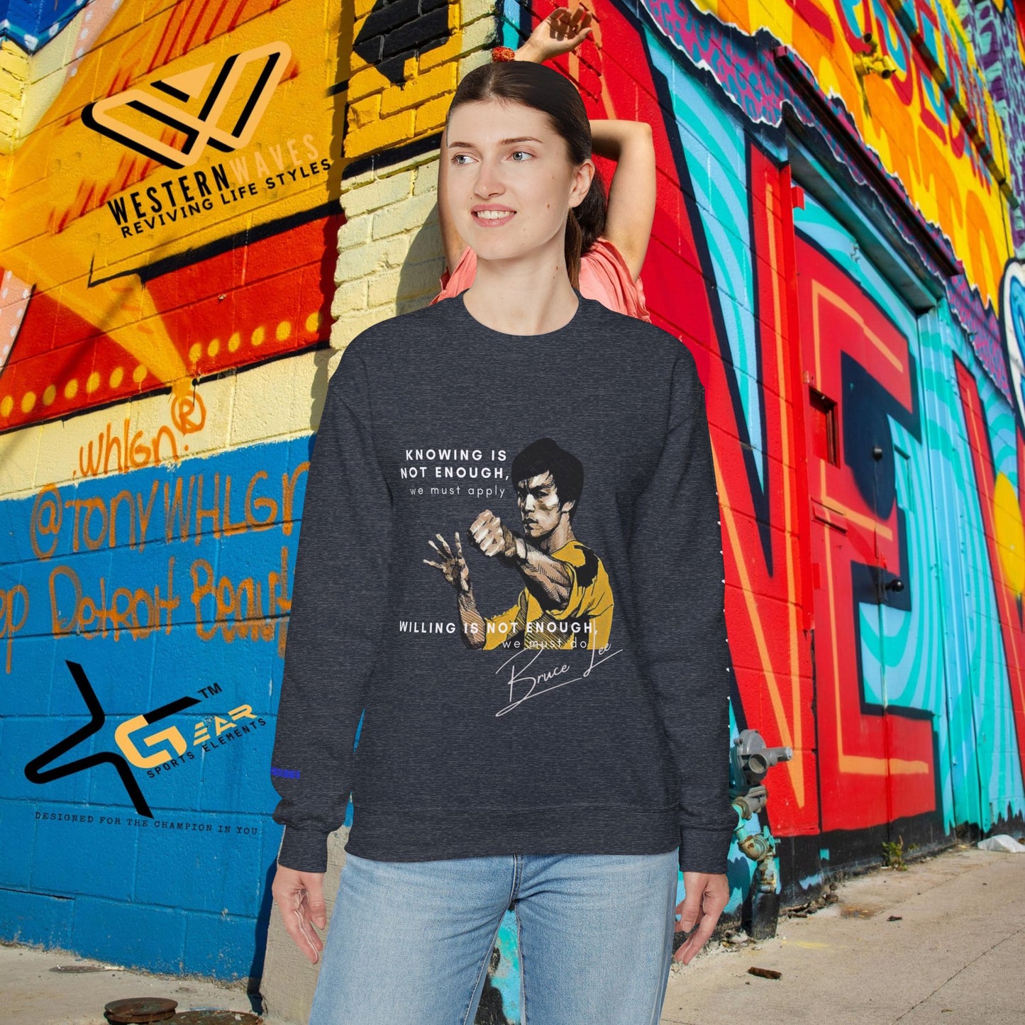 Unisex Heavy Blend™ Crewneck Sweatshirt_ N2 Sports Series SPW UHBCSS PT2WW009_ Limited Edition ‘Zeztz’ Brand Sports Elements by WesternWaves: