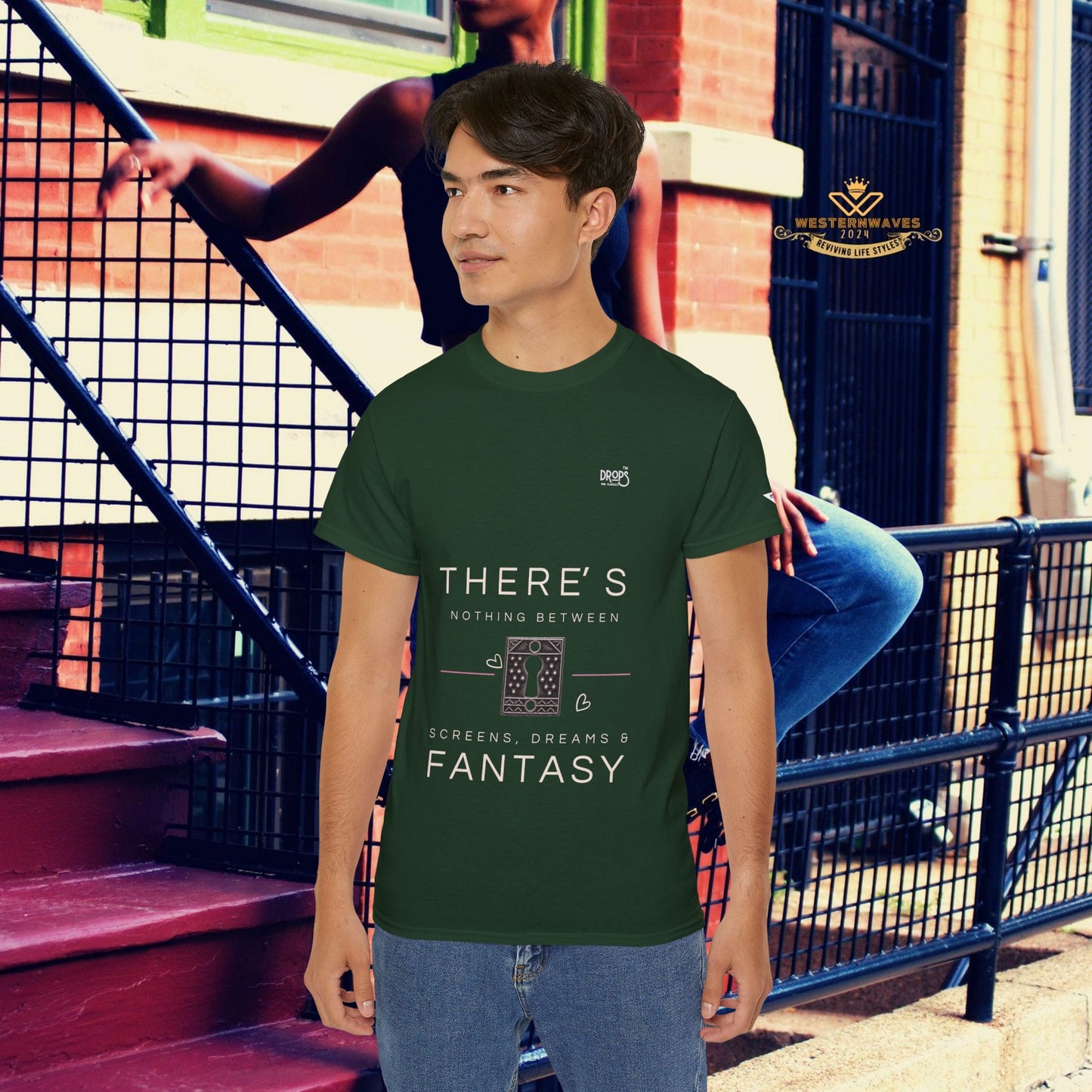 Unisex Ultra Cotton Tee - "There's Nothing Between Screens, Dreams & Fantasy" T-Shirt - Perfect for Dreamers and Creatives_ 07 May 2025_ 001