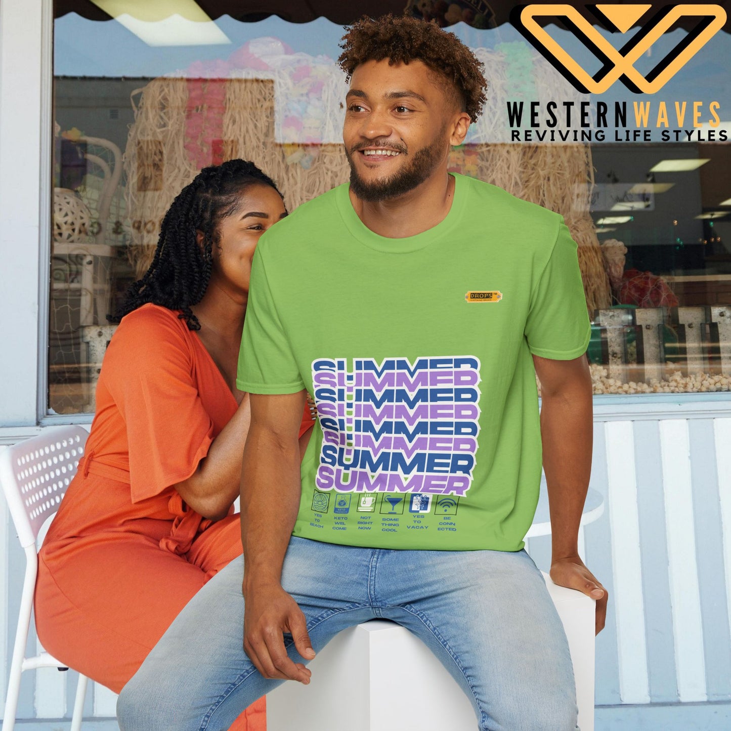 Unisex Softstyle T-Shirt_ N2* Series SPW USSTS FT2WW010_ Redefine Relaxation Limited Edition by WesternWaves: