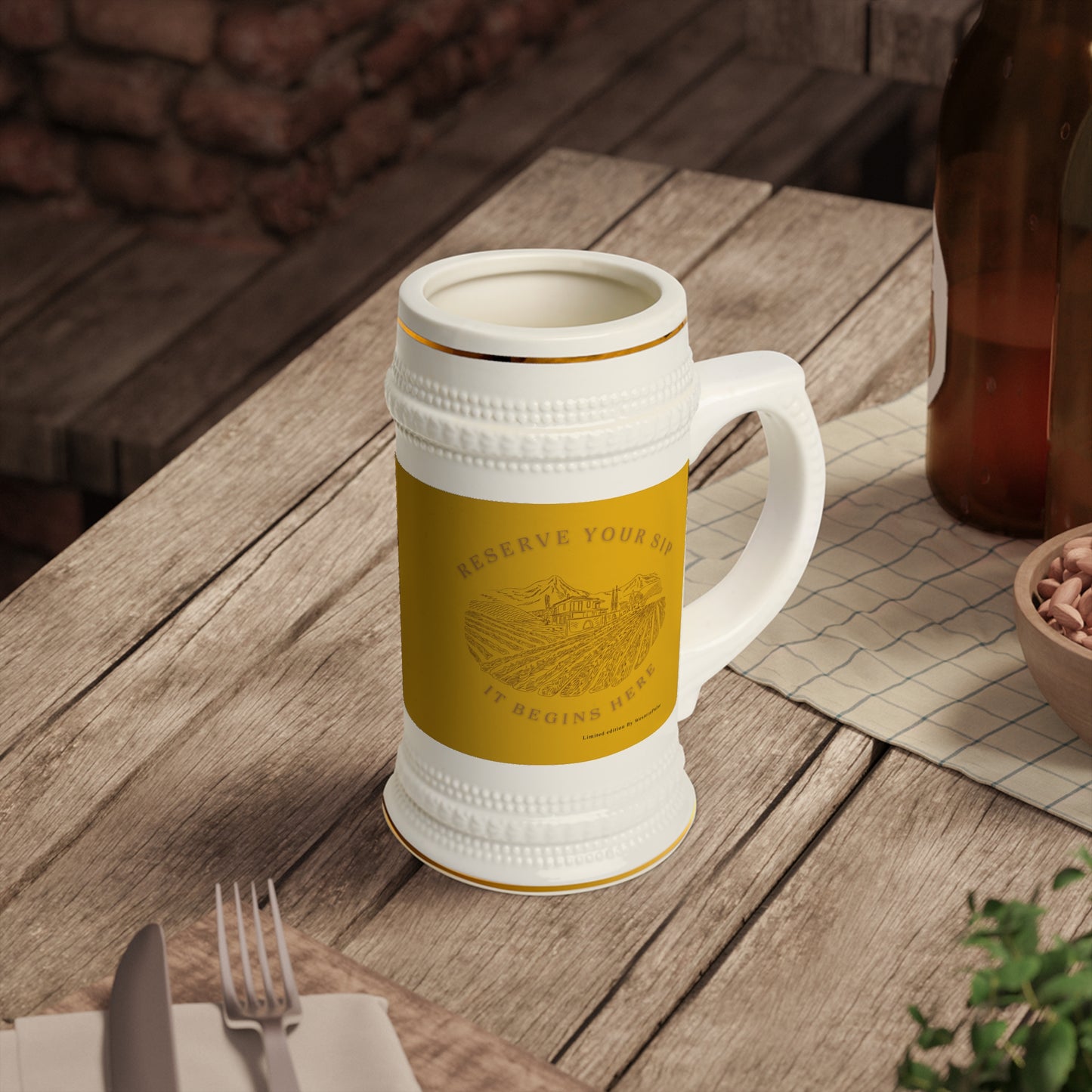 Beer Stein Mug – Raise the Bar with Personalized Touch_ N2 Series SPW BSM PT2WW001_Limited Edition  Touch of Authenticity by WesternWaves: