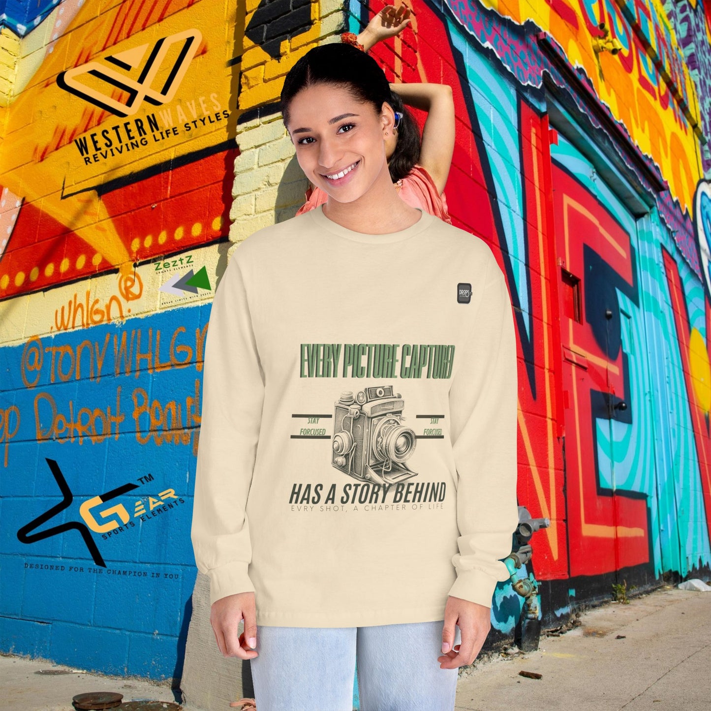 Unisex Classic Long Sleeve T-Shirt_ N2 Series CLSTS PT2WW002_ Limited Edition 100% US Cotton product by WesternWaves: