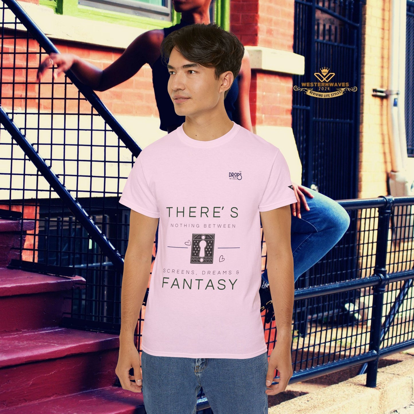 Unisex Ultra Cotton Tee - "There's Nothing Between Screens, Dreams & Fantasy" T-Shirt - Perfect for Dreamers and Creatives_ 07 May 2025_ 001