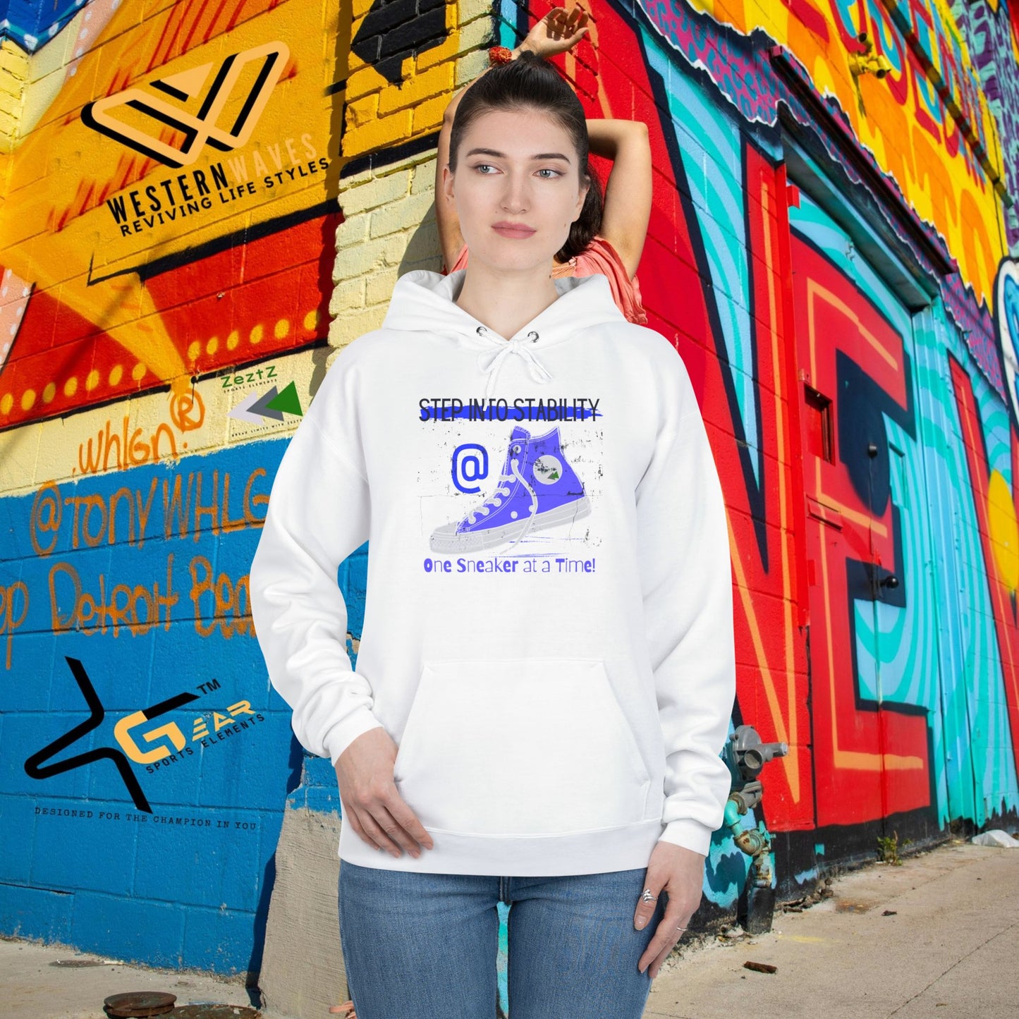 Unisex EcoSmart® Pullover Hoodie Sweatshirt_ N2 Series SPW USESPOHSS PT2WW001_ LImited Edition Quality Garment by WesternWaves: