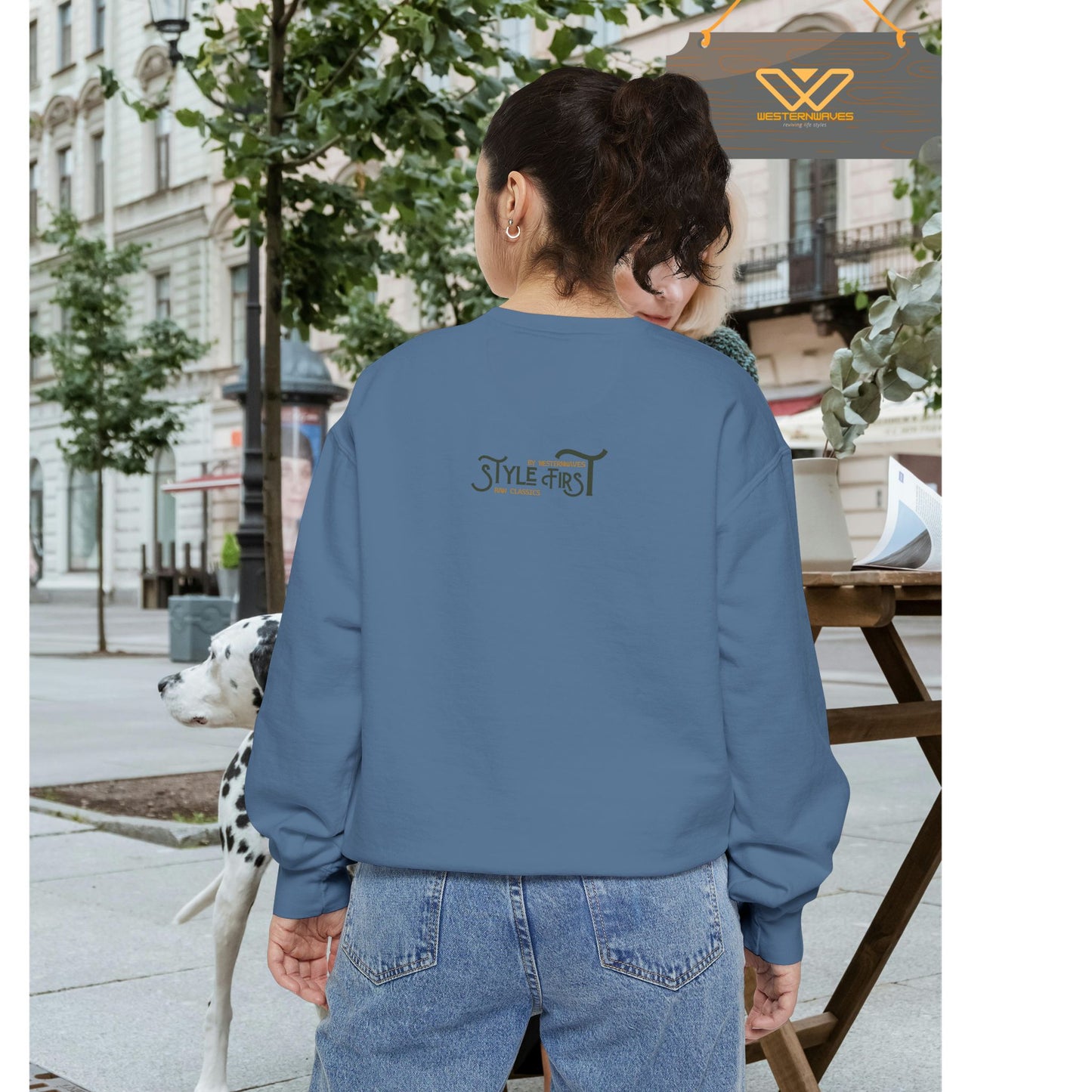 Unisex Garment-Dyed Sweatshirt_ N2+ Series UGDSS PT2WW005_ WesternWaves Limited Edition_