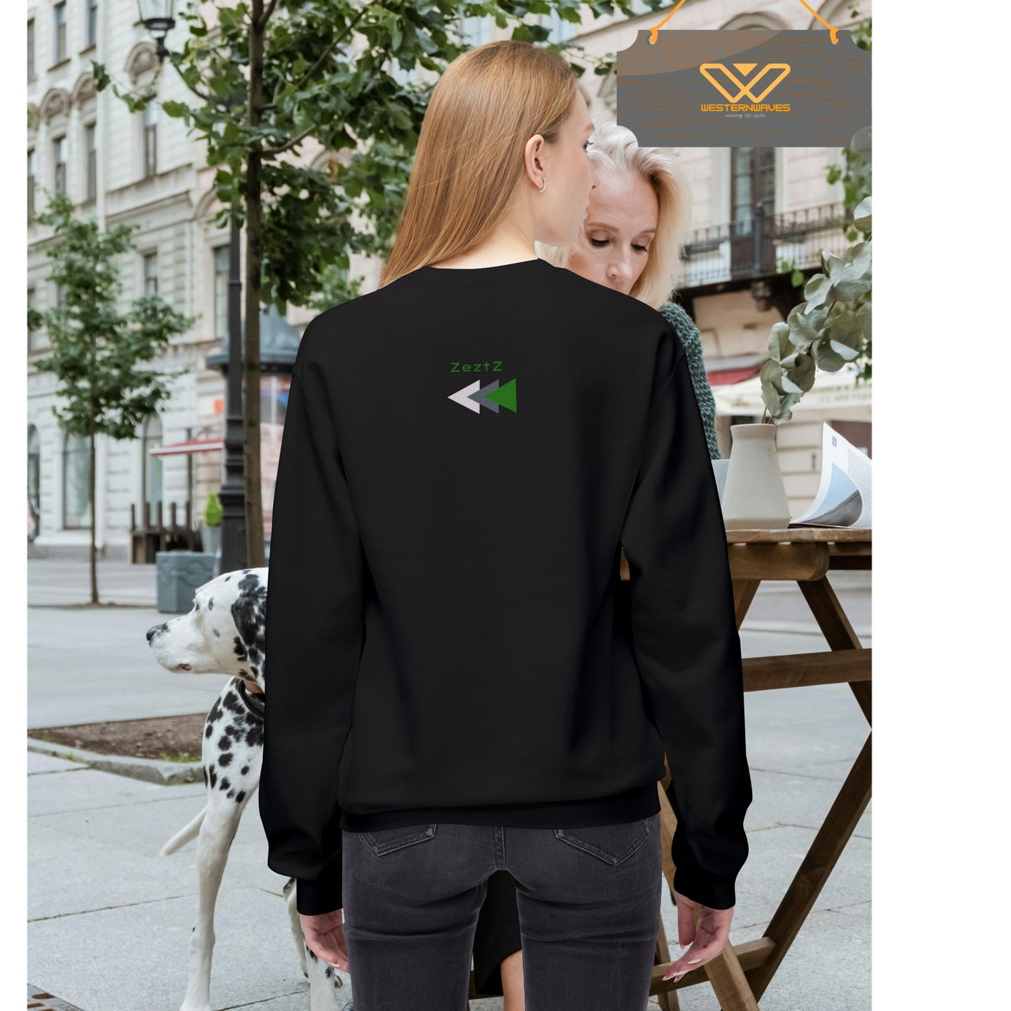 Unisex Midweight Softstyle Fleece Crewneck Sweatshirt_ N2+ Series USMWSSFCNSS PT2WW011_ Limited Edition Stylish Eco-conscious Raw Classic by WesternWaves: