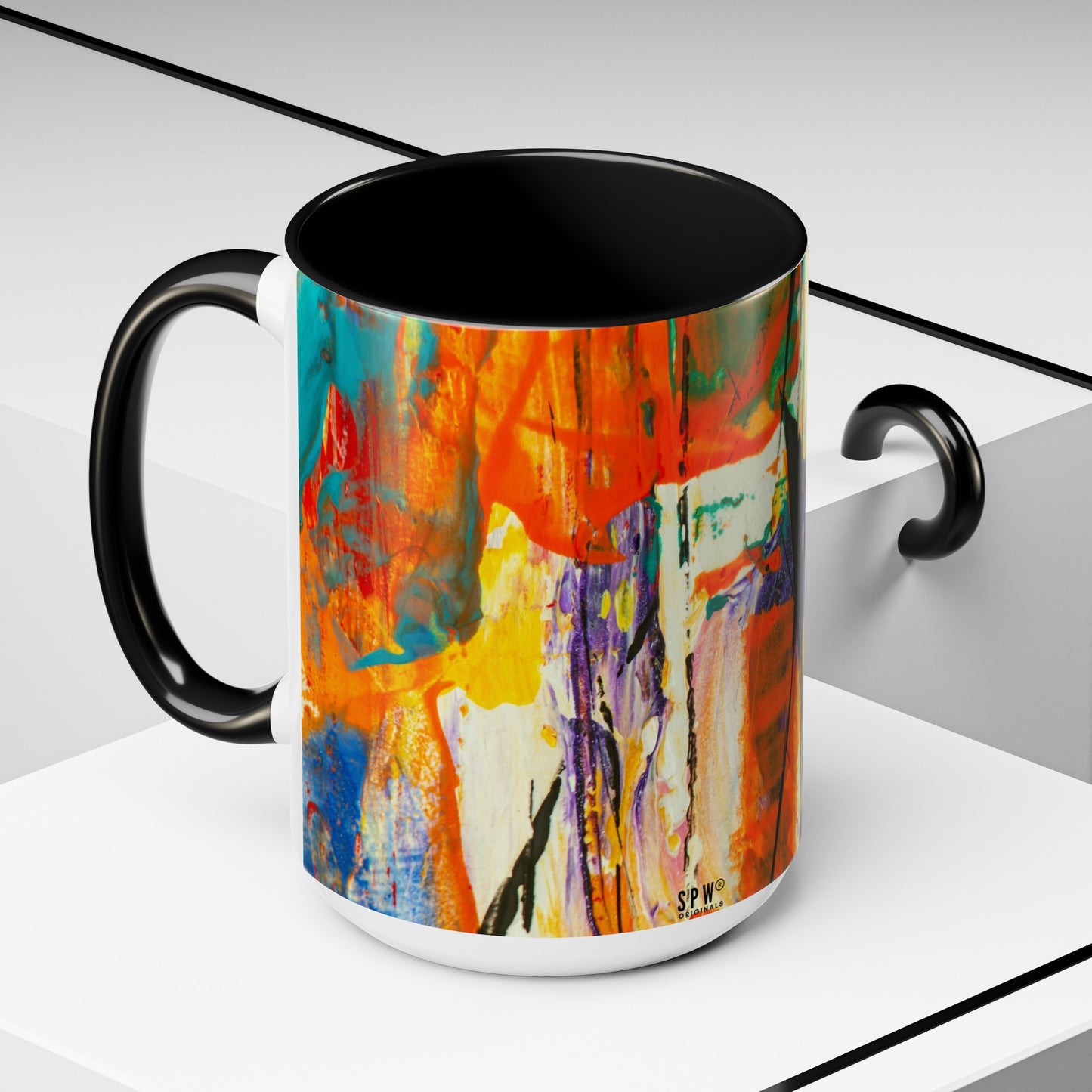 Accent Coffee Mug (11, 15oz)_ N2 Series SPW ACMUG PT2WW002_ Limited Edition Mug by WesternWaves: