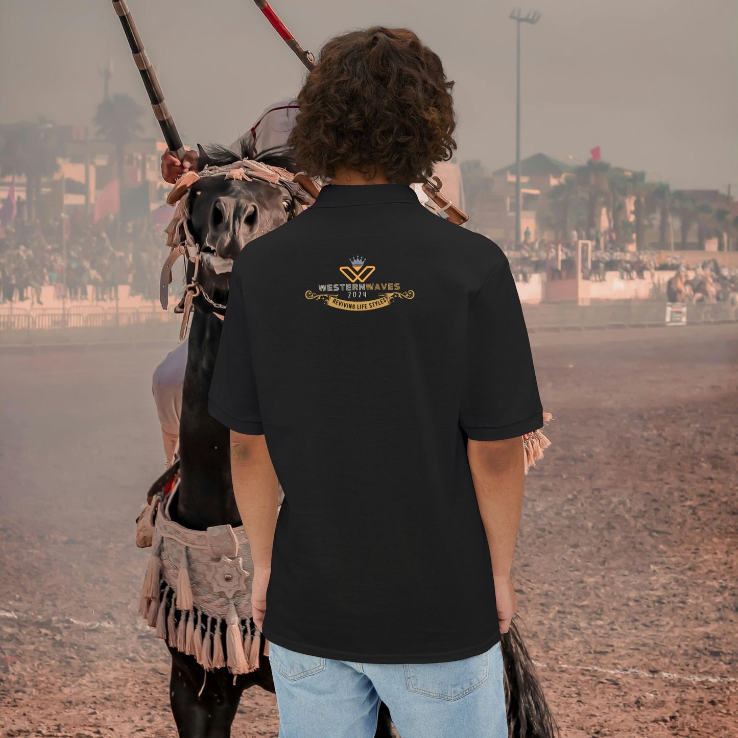 Men's Piqué Polo Classic Shirt – N2 Series SPW MPPOLOCS PT2WW003_ Limited Edition Timeless Elegance of ‘EagalZ’ Sports Brand by WesternWaves: