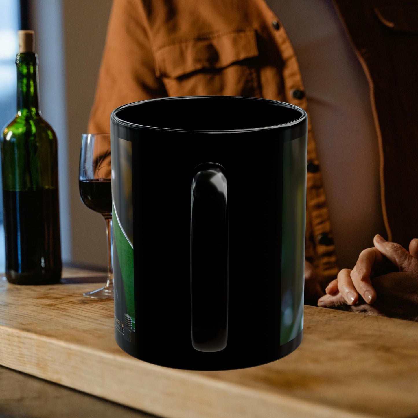 Black Ceramic Mug (11oz & 15oz) – N2 Series BCMUG11&15 PT2WW001_ Limited Edition Your Perfect Sip by WesternWaves: