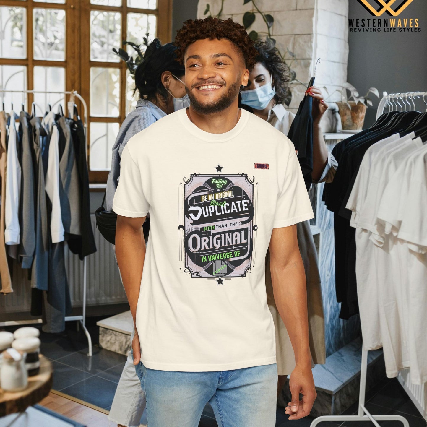 unisex garment-dyed t-shirt_ 09 July 2025_ Limited Edition Everyday Casual Wear by WesternWaves: