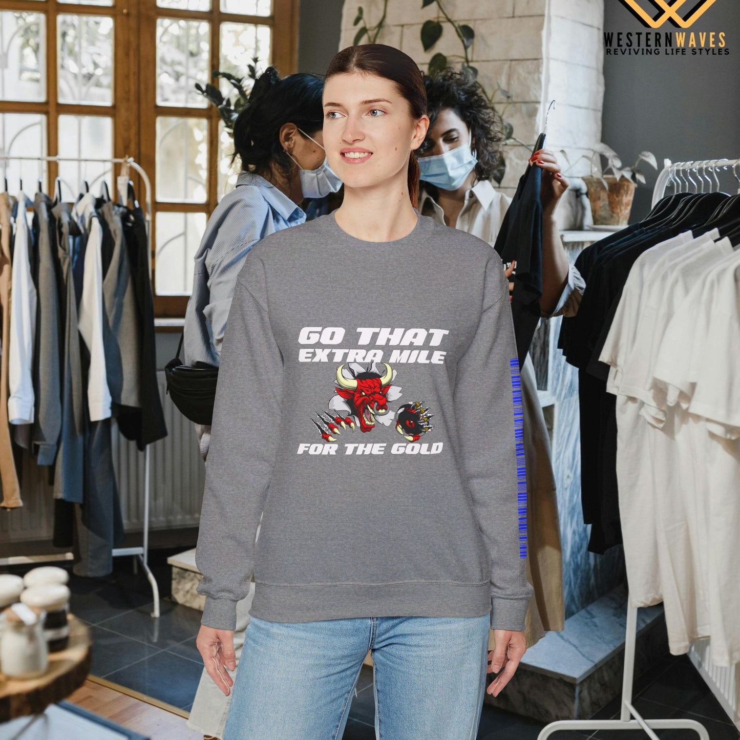 Unisex Heavy Blend™ Crewneck Sweatshirt_ N2 Sports Series SPW UHBCSS PT2WW005_ Limited Edition ‘Zeztz’ Brand Sports Elements by WesternWaves: