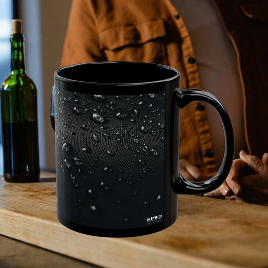 Black Mug (11oz, 15oz) _N2 Series SPW CBM PT2WW001_ Limited Edition Black Ceramic Mug, Where Style Meets Functionality by WesternWaves: