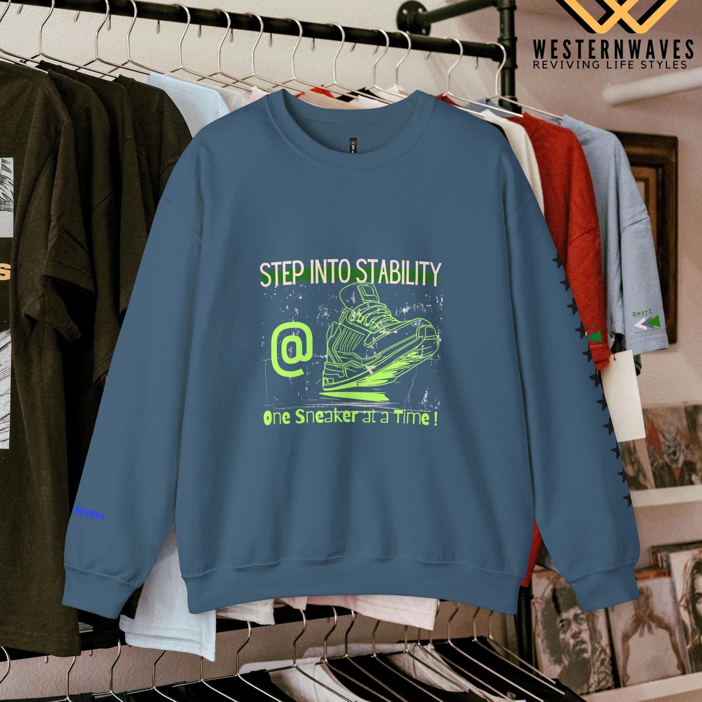 Unisex Heavy Blend™ Crewneck Sweatshirt_ N2 Series SPW UHBCSS PT2WW032_ Limited Edition Pure Luxury  By WesternWaves: