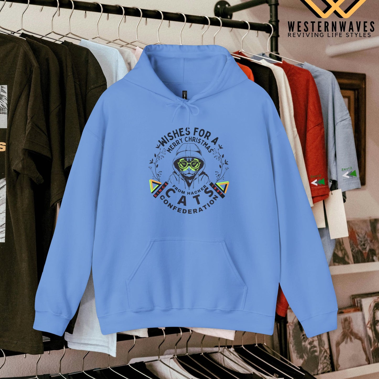 Unisex Heavy Blend™ Hooded Sweatshirt_ N2 Series SPW USHBHSS PT2WW001_ 2024 X’Mas Limited Edition by WesternWaves: