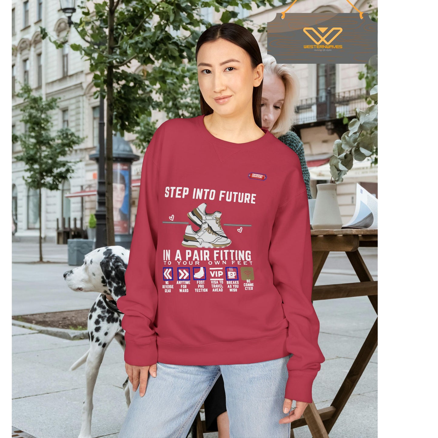 Unisex ComfortWash® Garment Dyed Crewneck Sweatshirt_ N7* Series USCGDCNSS PT2WW001_ Limited Edition Comfort & Retro Flair by WesternWaves: