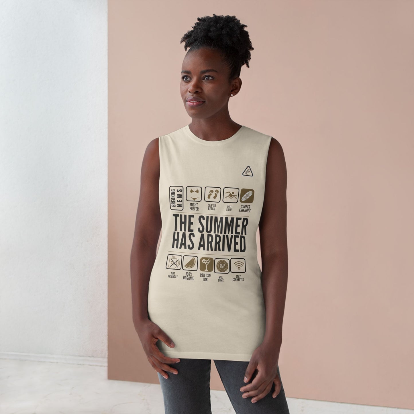 Unisex Summer Vibes Tank Top - 'The Summer Has Arrived' – Organic Cotton_ 09 May 2025_ 001